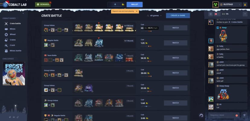 Cobalt Lab Crate Battle